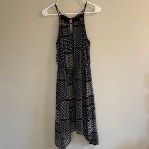 BeBop Black and White Asymmetrical Dress